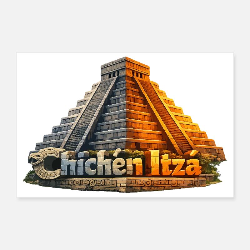 Serpent pyramidal de Chichen Itza Poster 30 x 20 cm