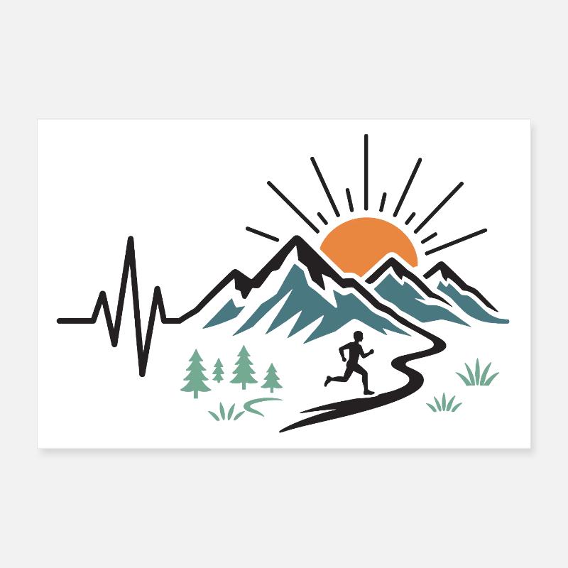 Course sur sentier Poster 30 x 20 cm
