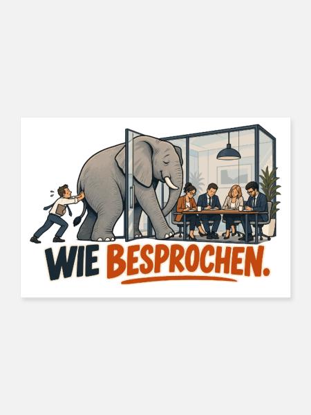 Wie besprochen - Poster 30x20 cm - Weiß
