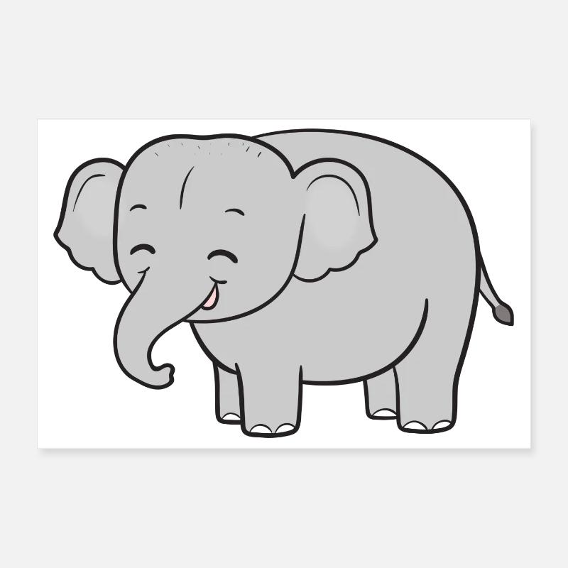 Éléphants éléphants Poster 30 x 20 cm