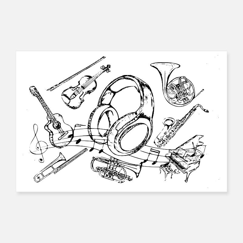 music Poster 12" x 8" (30x20 cm)