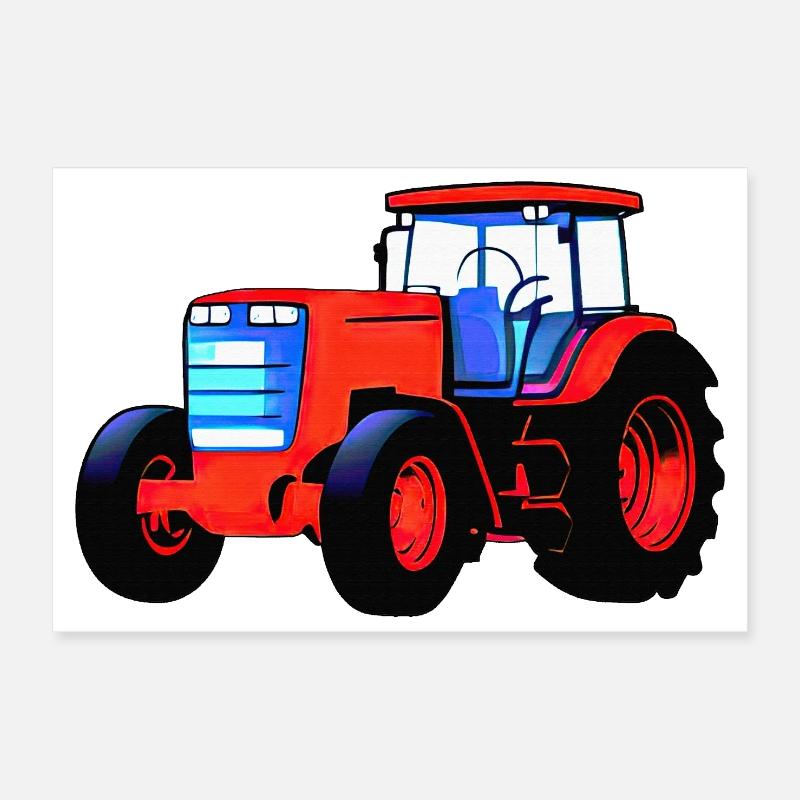 Traktor Poster 30x20 cm