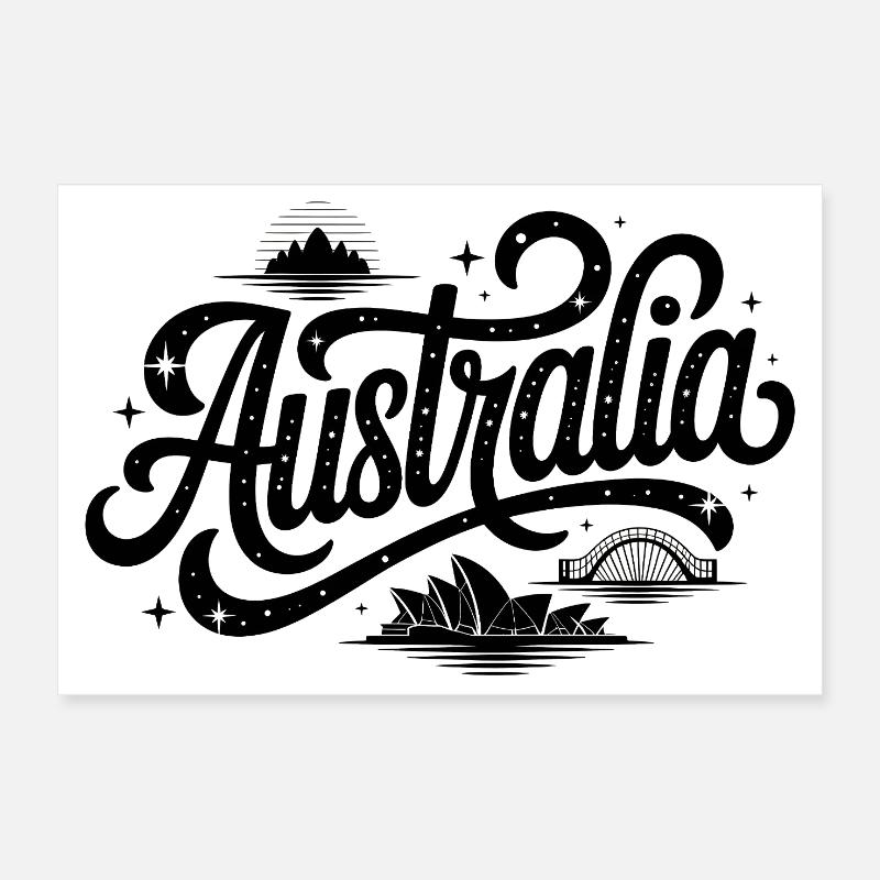 Australie - Conception de souvenirs Poster 30 x 20 cm