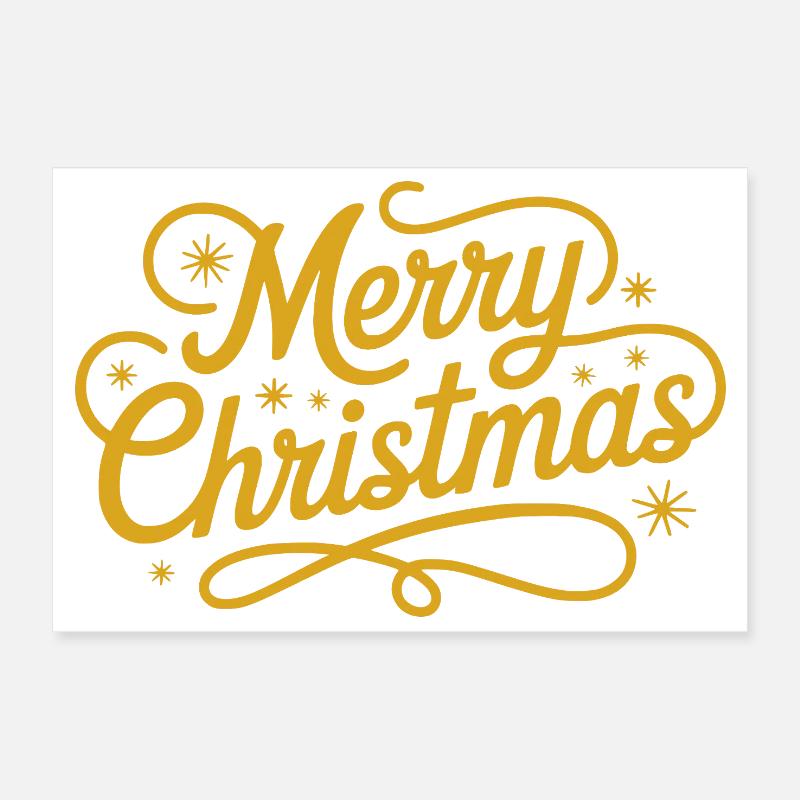 Merry Christmas Poster 12" x 8" (30x20 cm)