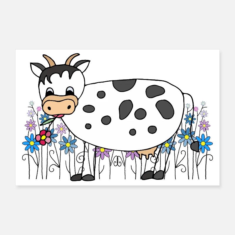 Vache Poster 30 x 20 cm
