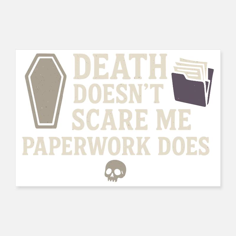 Corpse Science Dark Humor Death Positive Poster 12" x 8" (30x20 cm)