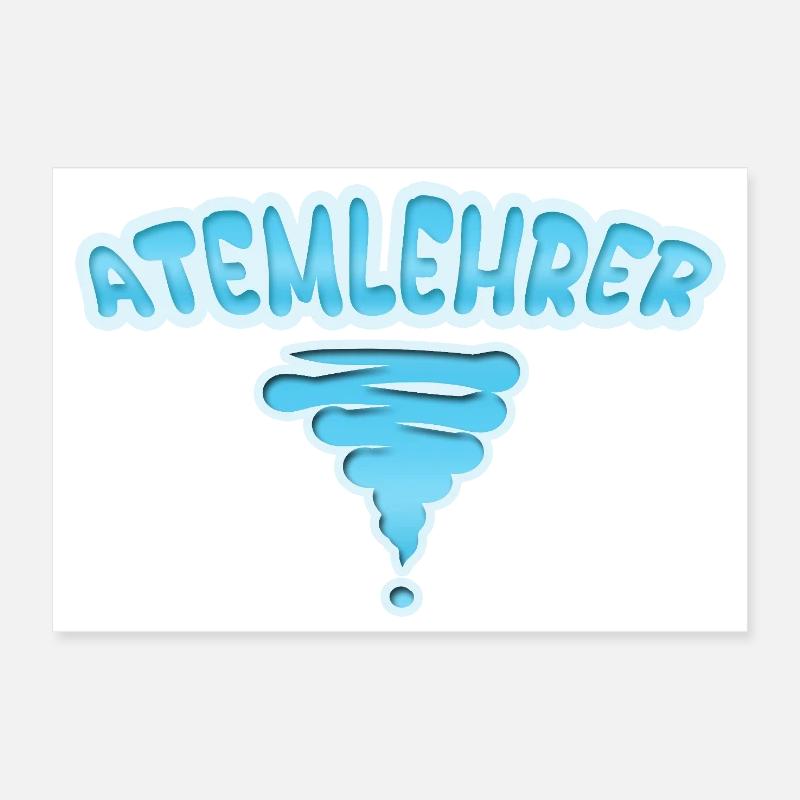 Profession Instructeur de respiration Poster 30 x 20 cm