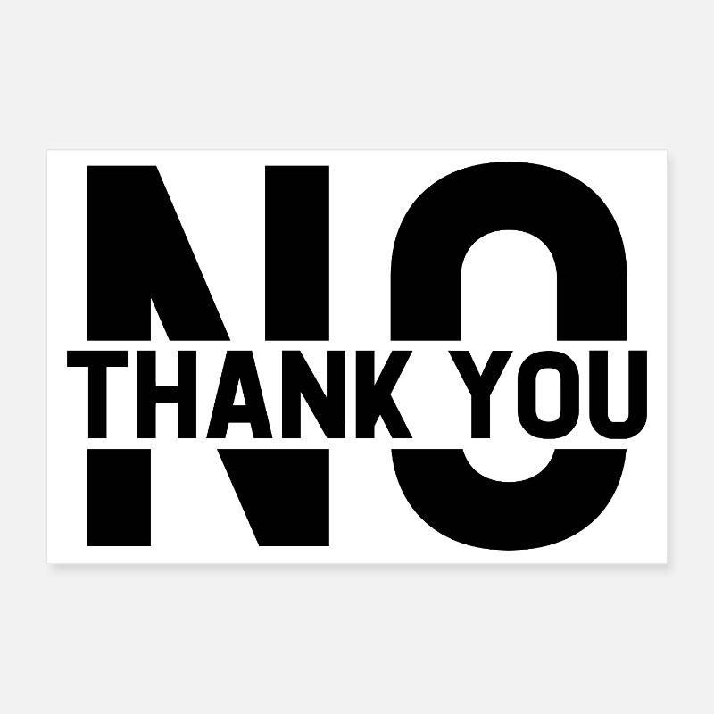 Non merci Poster 30 x 20 cm