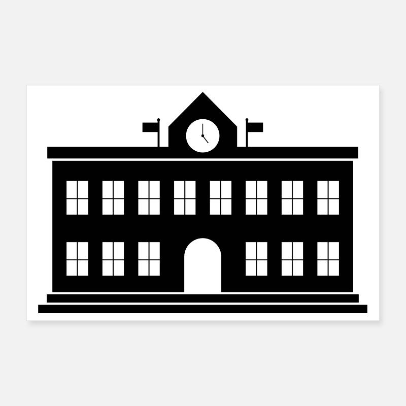 Schulgebäude Poster 30x20 cm