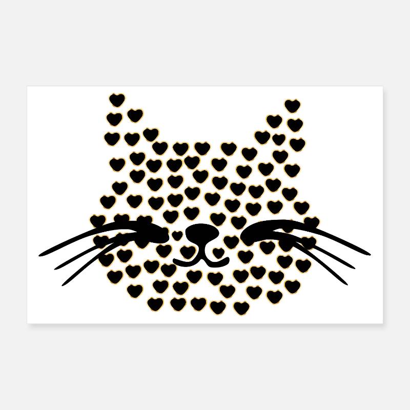 Cœurs de Chats la Saint-Valentin Poster 30 x 20 cm