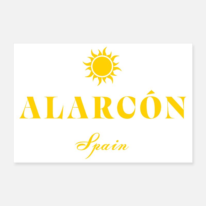 Logo de l’Alarcón Espagne - Poster 30 x 20 cm - blanc