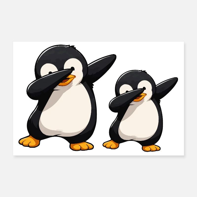 Pinguin Dab Duo Poster 30x20 cm