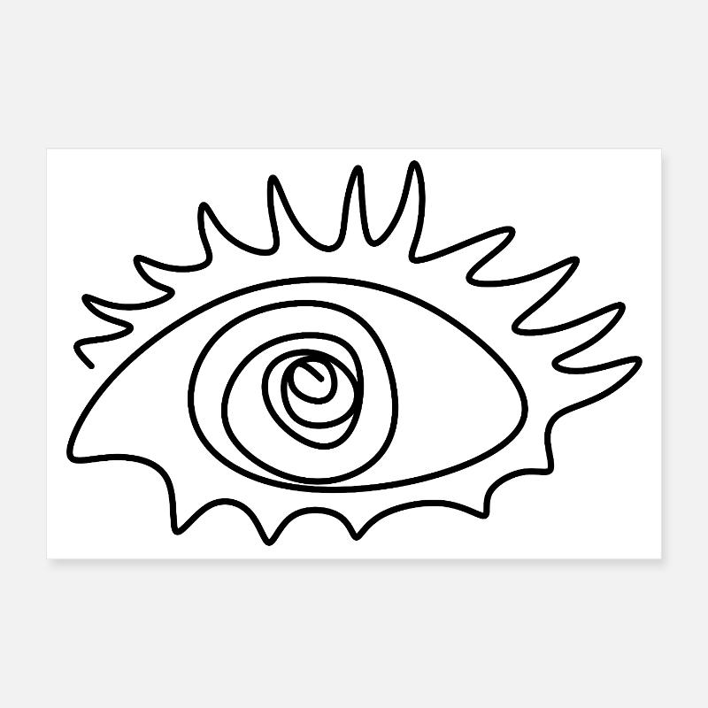 Conception abstraite des yeux Poster 30 x 20 cm