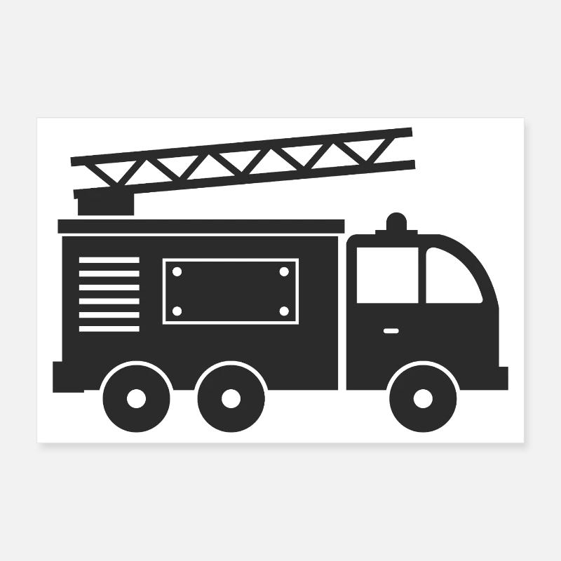 Feuerwehrauto Poster 30x20 cm
