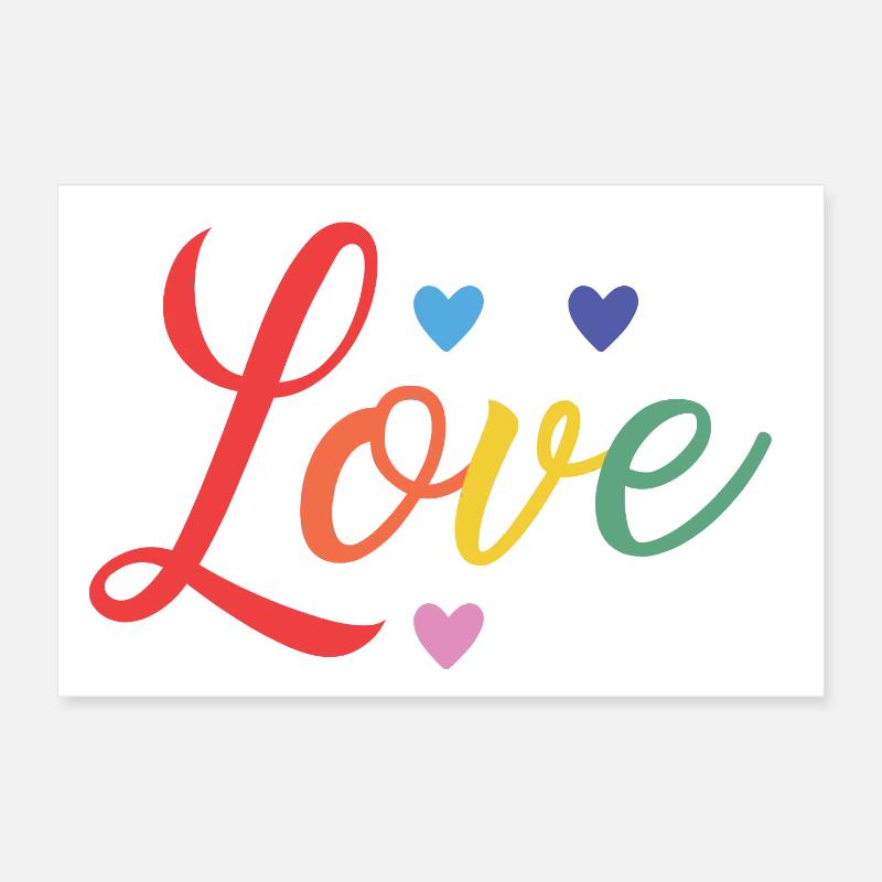 LGBT-Pride-Monat – Liebe ist Liebe Poster 30x20 cm