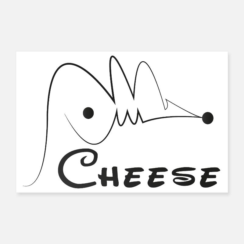 Hasan-Maus-Kalligraphie - Poster 30x20 cm - Weiß