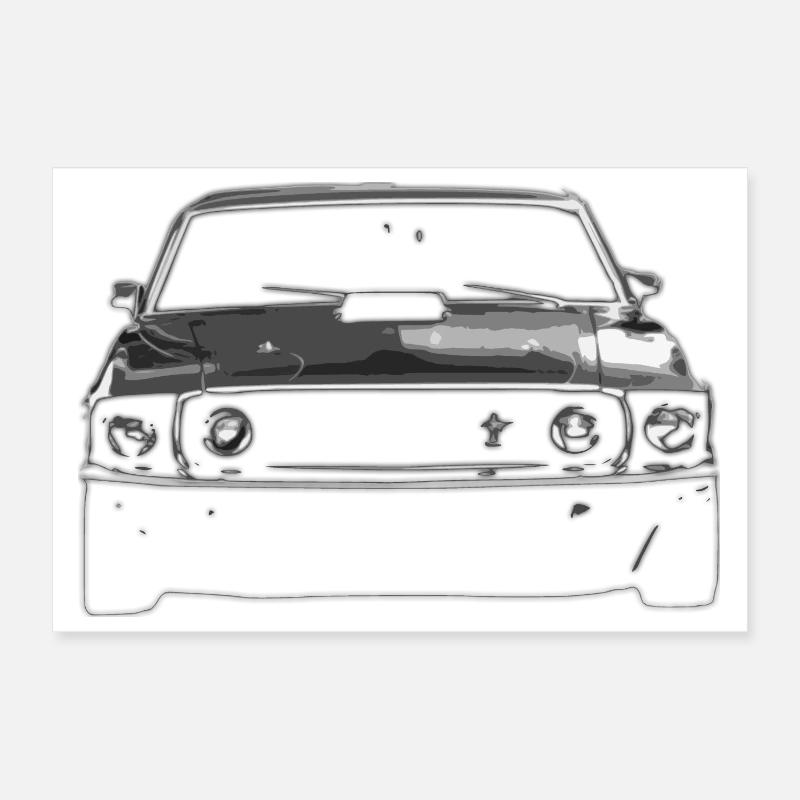 MustangGT_forBlack Poster 30x20 cm