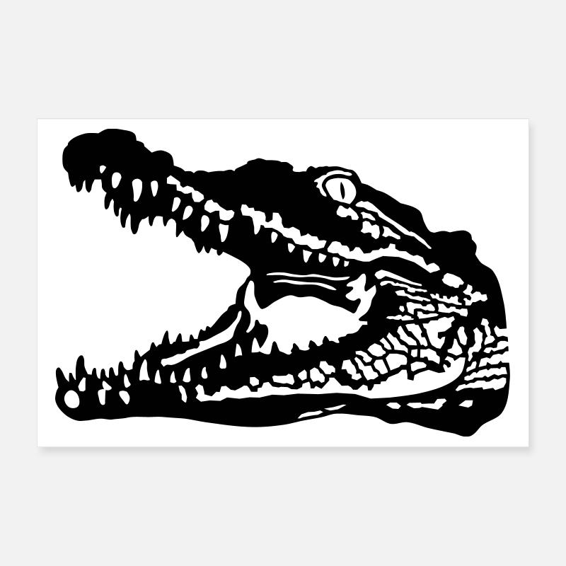 Krokodil Poster 30x20 cm
