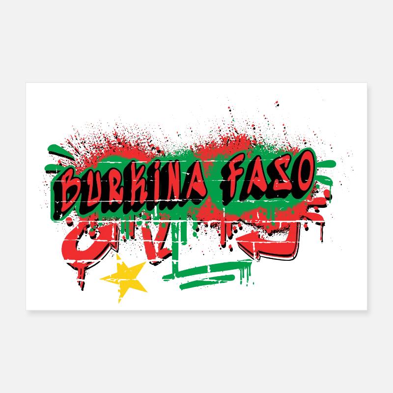 Création de graffitis au Burkina Faso Poster 30 x 20 cm