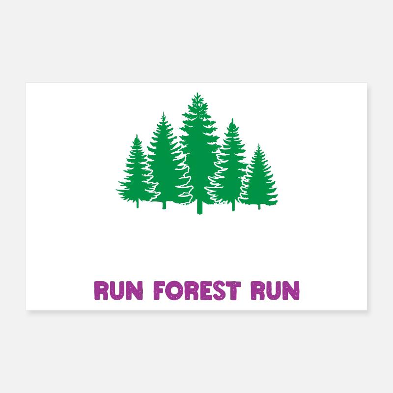 Course à pied - Run Forest Run Poster 30 x 20 cm