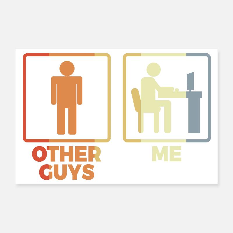 Figurine allumette programmeur Poster 30 x 20 cm