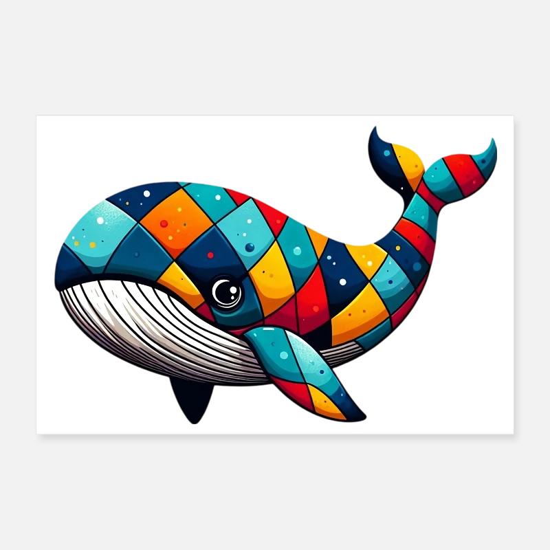 Arlequin plongeur Poster 30 x 20 cm