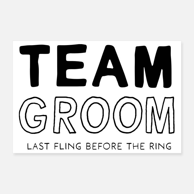 Team brudgom Poster 30x20 cm