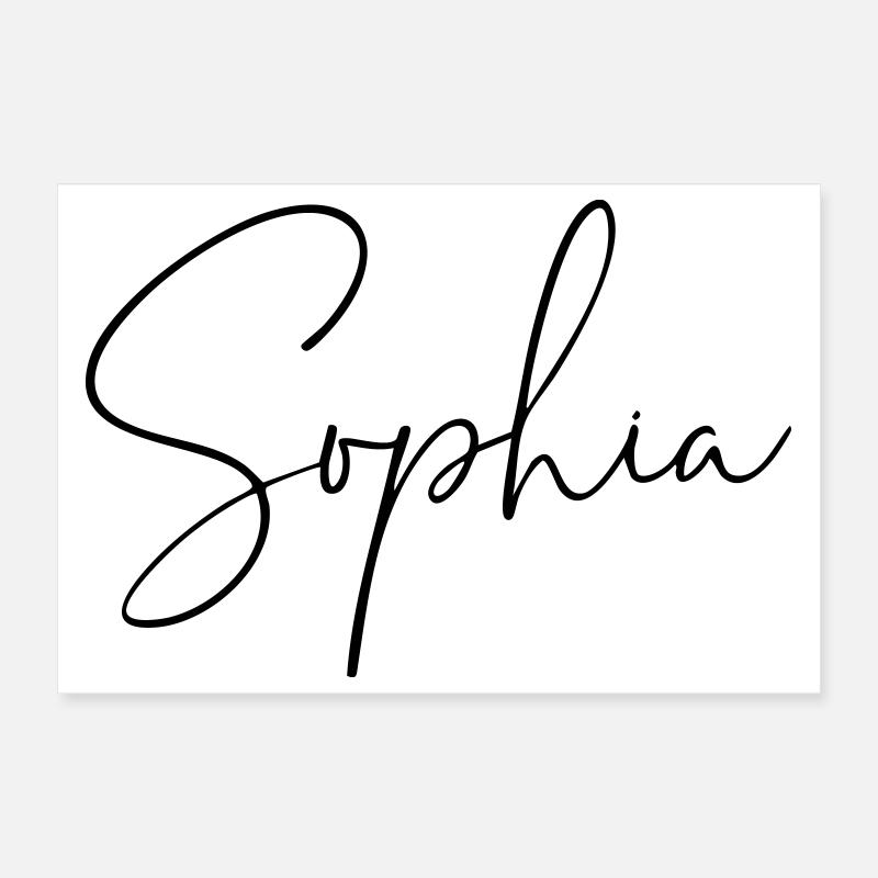 Sophia / Handwriting Design Poster 12" x 8" (30x20 cm)