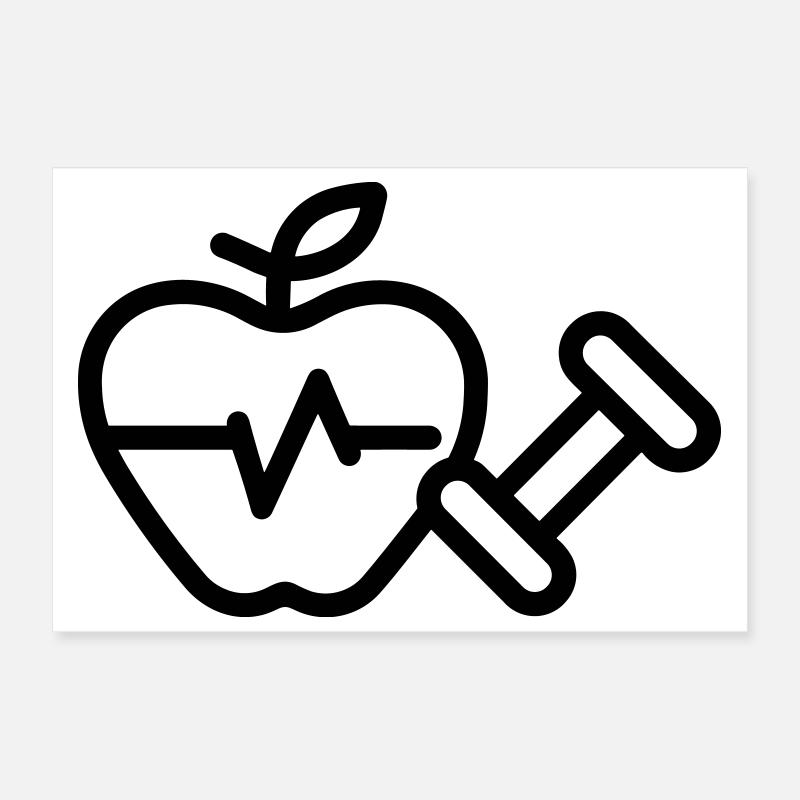 Healthy Lifestyle Poster 12" x 8" (30x20 cm)