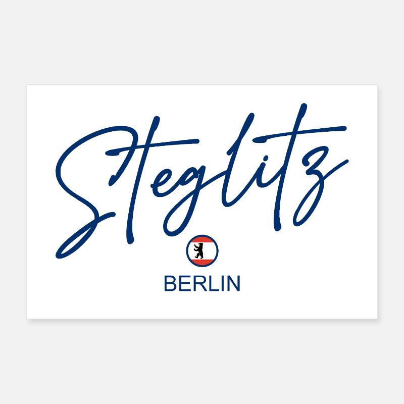 Steglitz - Drapeau de Berlin - Ours de Berlin Poster 30 x 20 cm