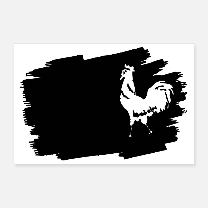 Midnight Glyphs Emblem - Poster 12" x 8" (30x20 cm) - white
