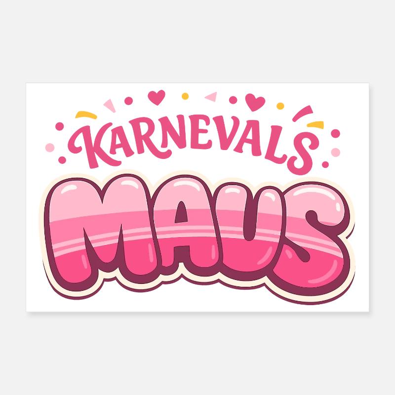 Karnevalsmaus Köln – Kölner Karneval Poster 30x20 cm