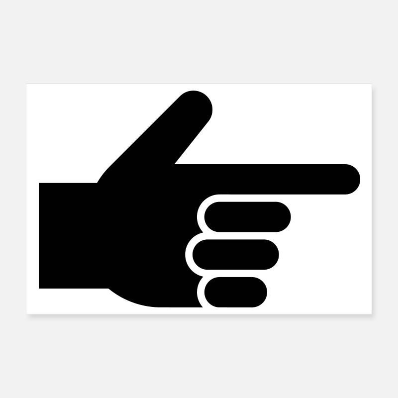 Hand, index finger, pointer Poster 12" x 8" (30x20 cm)