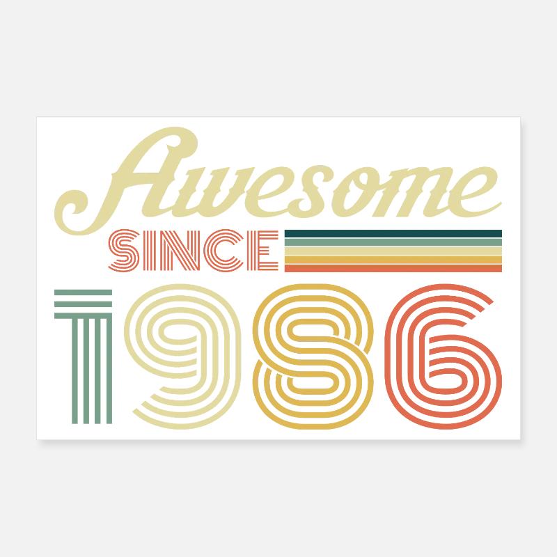 Awesome Seit 1996 Retro-Vibe Poster 30x20 cm