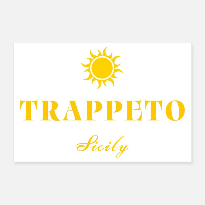 Trappeto Sicily Sun Poster 12" x 8" (30x20 cm)