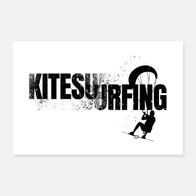 Schriftzug Kiesurfing  Poster 30x20 cm