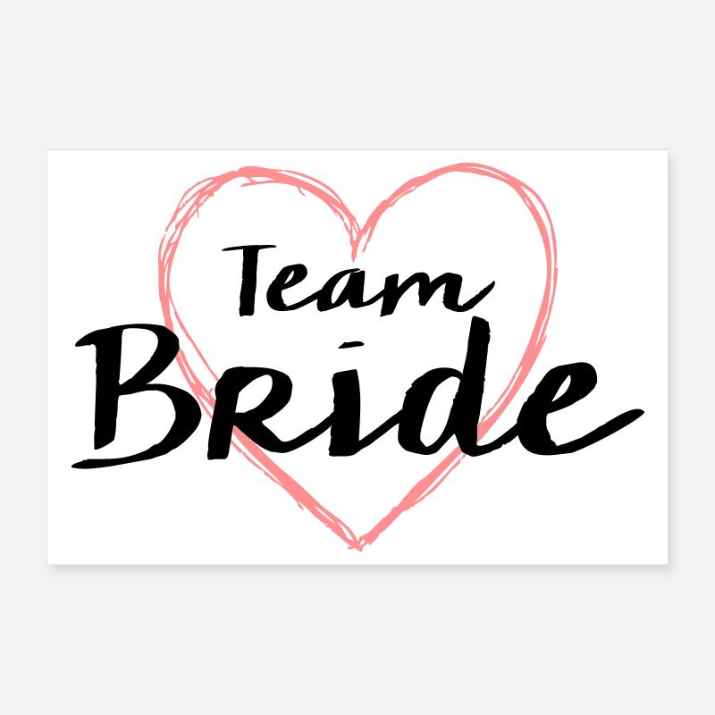 Bachelor Party de l'équipe Bride Heart Poster 30 x 20 cm