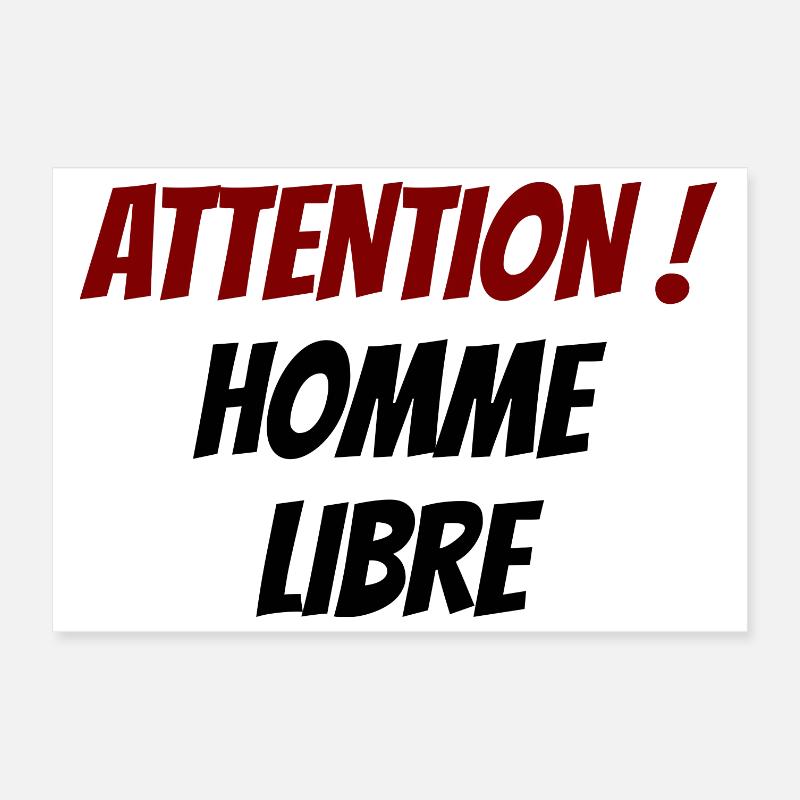 Homme libre Poster 30 x 20 cm