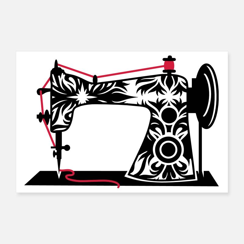 Une antique machine à coudre Poster 30 x 20 cm
