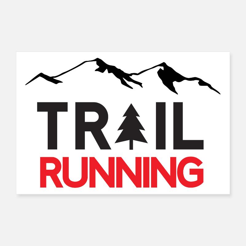 Trailrunning - Poster 30x20 cm - Weiß