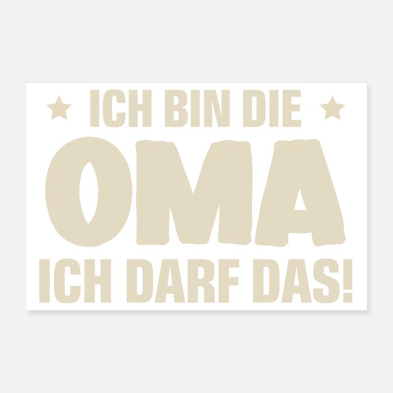 Oma - Poster 30x20 cm - Weiß