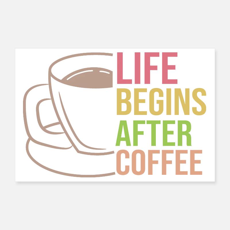 Kaffeetasse Statement Kaffee Trinken Koffein Poster 30x20 cm