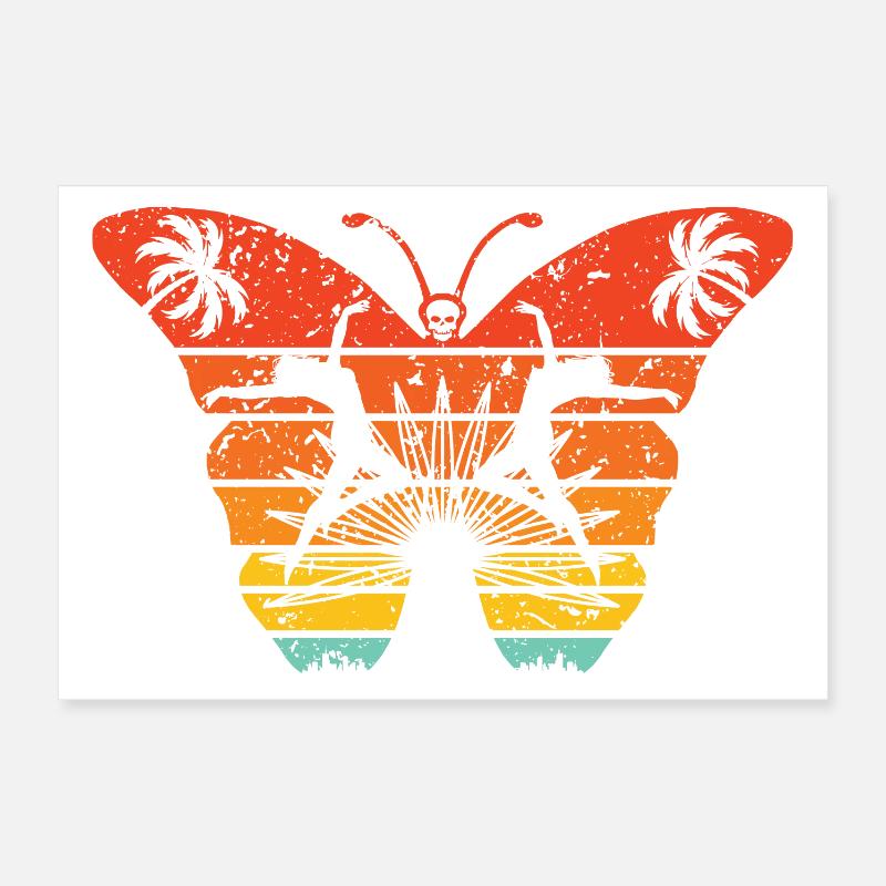 Étrange effet papillon - Poster 30 x 20 cm - blanc