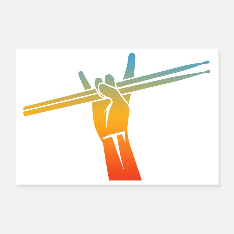 Drummers Drumsticks Poster 12" x 8" (30x20 cm)