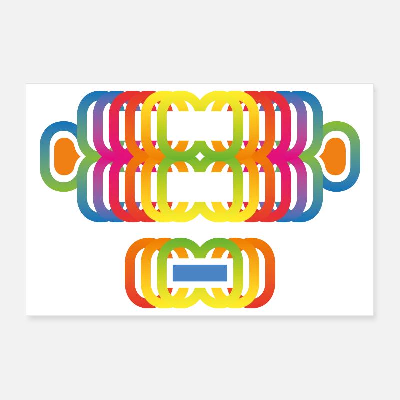 Monkey Color Rainbow Poster 12" x 8" (30x20 cm)