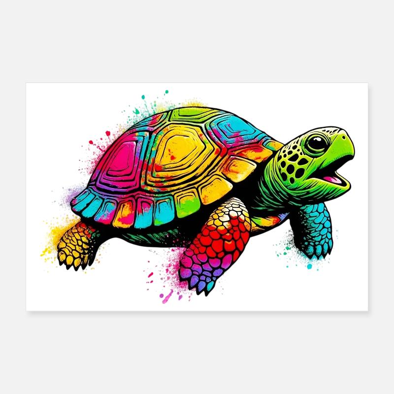 Turtle Poster 12" x 8" (30x20 cm)