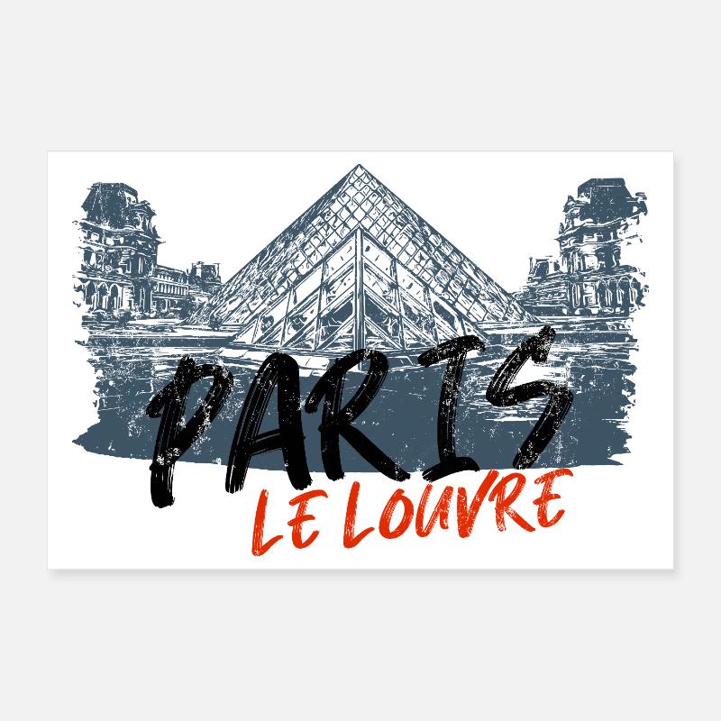 Design Inspiration Louvre Pyramide Paris Poster 30x20 cm