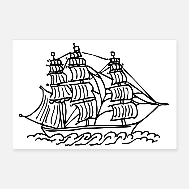ship Poster 12" x 8" (30x20 cm)