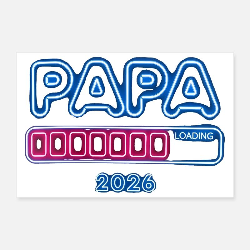 Werdender Papa 2026 Geschenk Baby Ankündigung Poster 30x20 cm