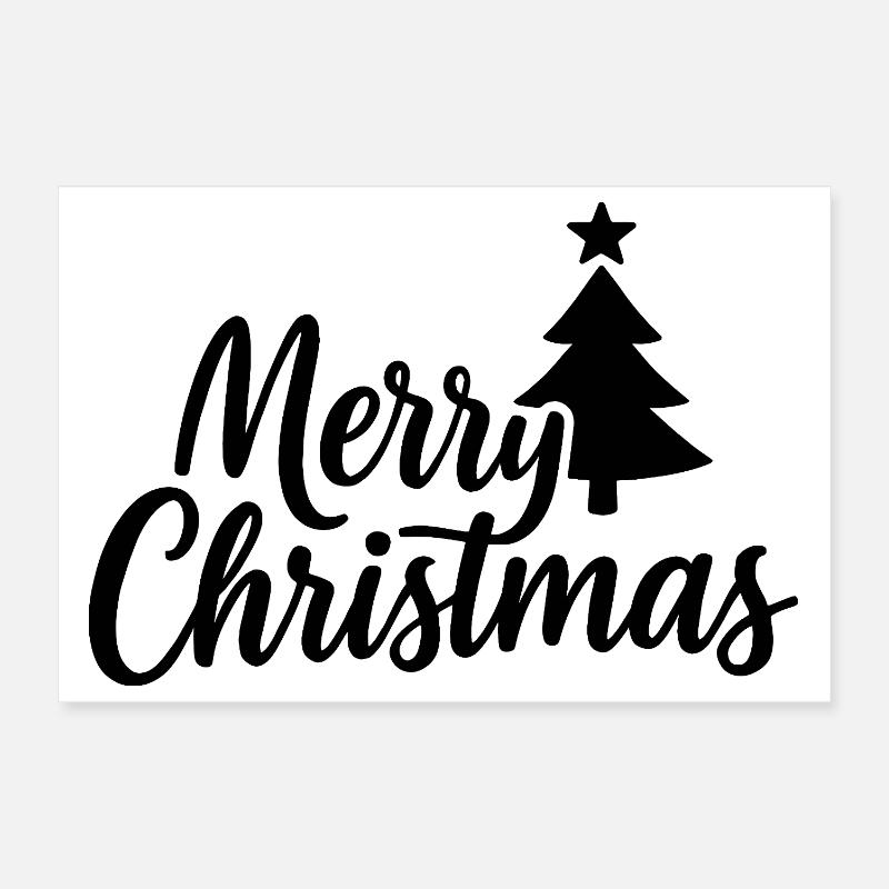 Joyeux Noël avec sapin de Noël festif Poster 30 x 20 cm